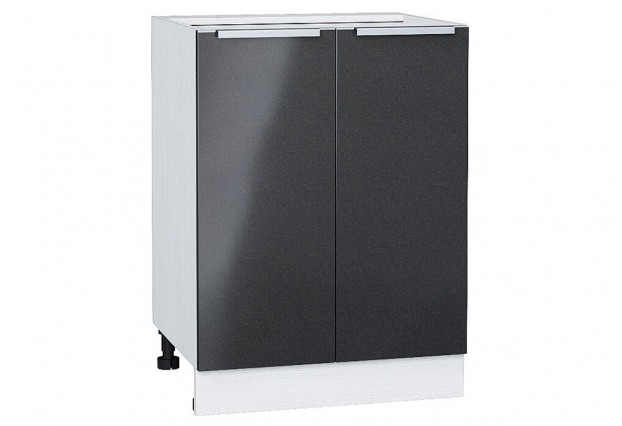 Шкаф нижний с 2-мя дверцами Фьюжн Anthracite / Белый 60 х 48 х 81,6 см
