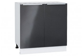 Шкаф нижний с 2-мя дверцами Фьюжн Anthracite / Белый 80 х 48 х 81,6 см