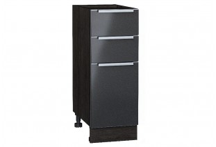 Шкаф нижний с 3-мя ящиками Фьюжн Anthracite / Graphite 30 х 48 х 81,6 см