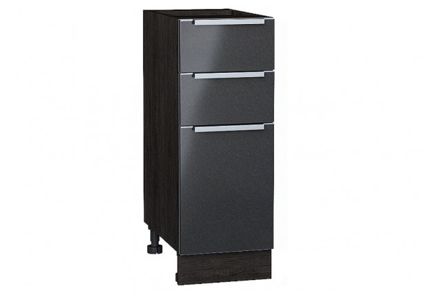 Шкаф нижний с 3-мя ящиками Фьюжн Anthracite / Graphite 30 х 48 х 81,6 см