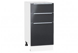 Шкаф нижний с 3-мя ящиками Фьюжн Anthracite / Белый 40 х 48 х 81,6 см