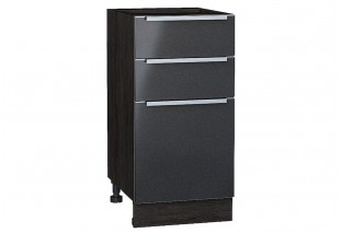 Шкаф нижний с 3-мя ящиками Фьюжн Anthracite / Graphite 40 х 48 х 81,6 см