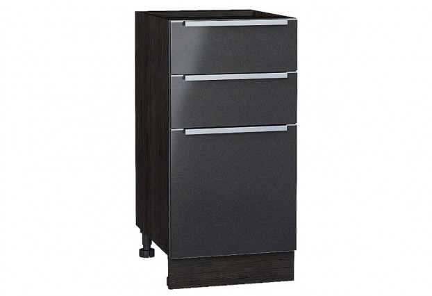 Шкаф нижний с 3-мя ящиками Фьюжн Anthracite / Graphite 40 х 48 х 81,6 см