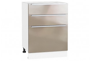 Шкаф нижний с 3-мя ящиками Фьюжн Gallant / Белый 60 х 48 х 81,6 см