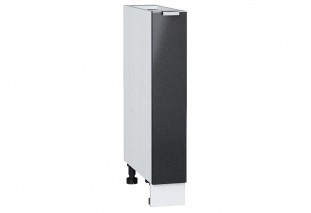 Шкаф нижний бутылочница Фьюжн Anthracite / Белый 15 х 48 х 81,6 см