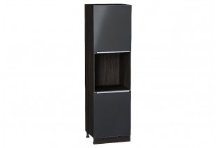 Шкаф пенал с 2-мя дверцами под технику Фьюжн Anthracite / Graphite 60 х 57,6 х 213,2 см
