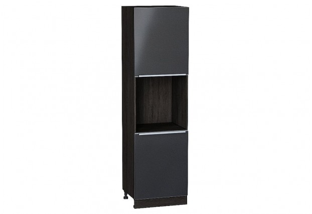 Шкаф пенал с 2-мя дверцами под технику Фьюжн Anthracite / Graphite 60 х 57,6 х 213,2 см