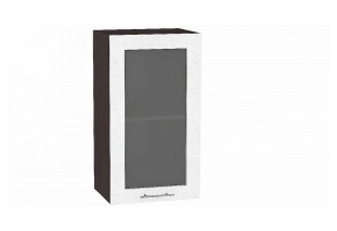 Шкаф верхний с 1-ой остекленной дверцей Валерия-М Белый металлик / Graphite 40 х 31,8 х 71,6 см