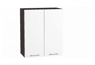 Шкаф верхний с 2-мя дверцами Валерия-М Белый глянец / Graphite 60 х 31,8 х 71,6 см