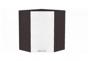Шкаф верхний угловой Валерия-М Белый металлик / Graphite 60 х 60 х 71,6 см