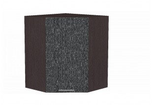 Шкаф верхний угловой Валерия-М Черный металлик дождь / Graphite 60 х 60 х 71,6 см