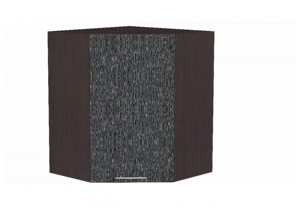 Шкаф верхний угловой Валерия-М Черный металлик дождь / Graphite 60 х 60 х 71,6 см