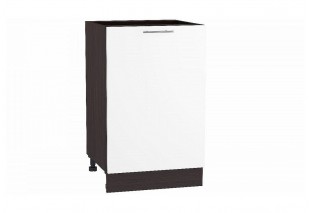 Шкаф нижний с 1-ой дверцей Валерия-М Белый глянец / Graphite 50 х 47,8 х 81,6 см