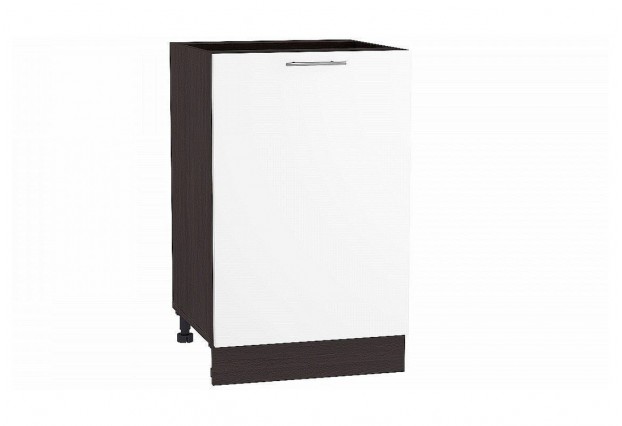 Шкаф нижний с 1-ой дверцей Валерия-М Белый глянец / Graphite 50 х 47,8 х 81,6 см