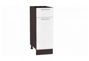 Шкаф нижний с 1-ой дверцей и ящиком Валерия-М Белый металлик / Graphite 30 х 47,8 х 81,6 см
