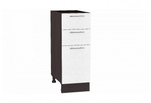 Шкаф нижний с 3-мя ящиками Валерия-М Белый металлик / Graphite 30 х 47,8 х 81,6 см