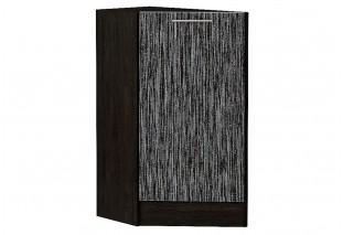 Шкаф нижний торцевой Валерия-М Черный металлик дождь / Graphite 29,6 х 55,2 х 81,6 см