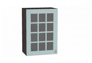 Шкаф верхний с 1-ой остекленной дверцей Прованс Голубой / Graphite 50 х 31,8 х 71,6 см