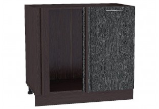Шкаф нижний угловой Валерия-М Черный металлик дождь / Graphite 89 х 47,8 х 81,6 см
