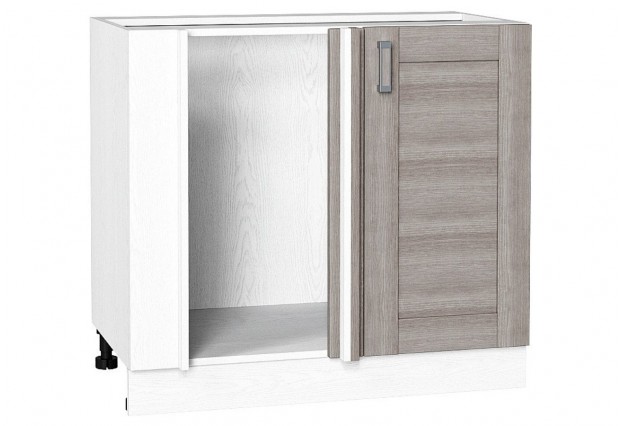 Шкаф нижний угловой Лофт Cappuccino Veralinga / Белый 89 х 48 х 81,6 см