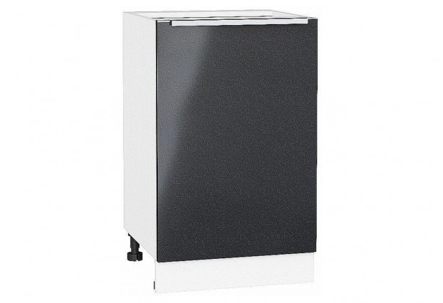 Шкаф нижний с 1-ой дверцей Фьюжн Anthracite / Белый 50 х 48 х 81,6 см