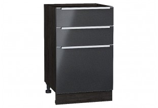Шкаф нижний с 3-мя ящиками Фьюжн Anthracite / Graphite 50 х 48 х 81,6 см