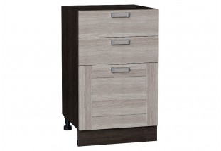 Шкаф нижний с 3-мя ящиками Лофт Cappuccino Veralinga / Graphite 50 х 48 х 81,6 см