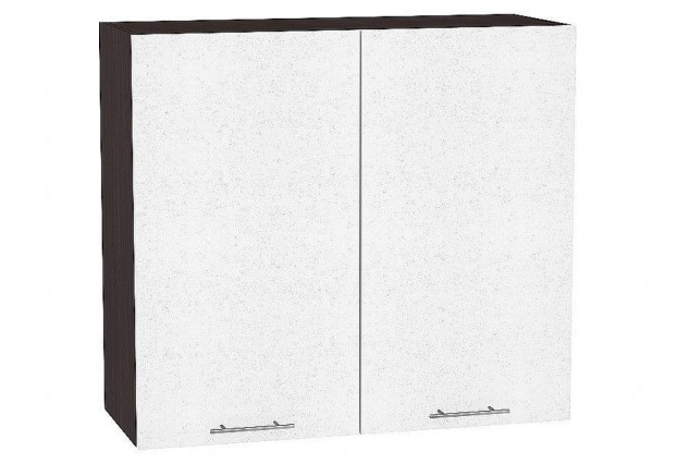Шкаф верхний с 2-мя дверцами Валерия-М Белый металлик / Graphite 80 х 31,8 х 92 см