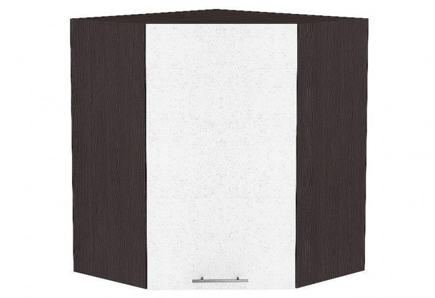 Шкаф верхний угловой Валерия-М Белый металлик / Graphite 60 х 60 х 92 см