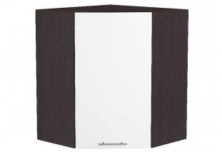 Шкаф верхний угловой Валерия-М Белый глянец / Graphite 60 х 60 х 92 см