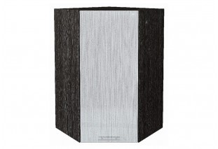 Шкаф верхний угловой Валерия-М Серый металлик дождь светлый / Graphite 60 х 60 х 92 см