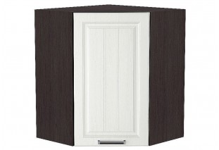Шкаф верхний угловой Прага Белое дерево / Graphite 60 х 60 х 92 см