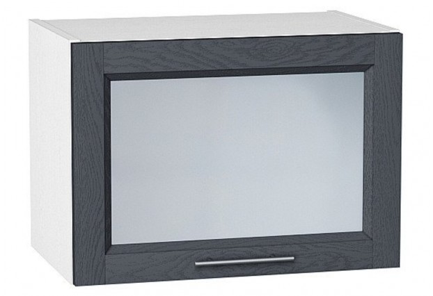 Шкаф верхний горизонтальный остекленный Сканди Graphite Softwood / Белый 50 х 32 х 35,8 см
