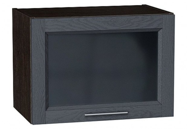 Шкаф верхний горизонтальный остекленный Сканди Graphite Softwood / Graphite 50 х 32 х 35,8 см