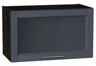 Шкаф верхний горизонтальный остекленный Сканди Graphite Softwood / Graphite 60 х 32 х 35,8 см