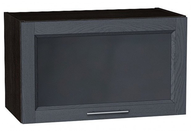 Шкаф верхний горизонтальный остекленный Сканди Graphite Softwood / Graphite 60 х 32 х 35,8 см