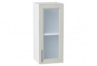 Шкаф верхний с 1-ой остекленной дверцей Сканди Cappuccino Softwood / Белый 30 х 32 х 71,6 см