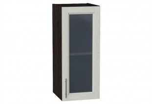 Шкаф верхний с 1-ой остекленной дверцей Сканди Cappuccino Softwood / Graphite 30 х 32 х 71,6 см