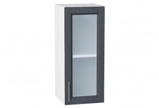 Шкаф верхний с 1-ой остекленной дверцей Сканди Graphite Softwood / Белый 30 х 32 х 71,6 см