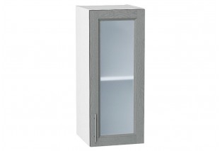 Шкаф верхний с 1-ой остекленной дверцей Сканди Grey Softwood / Белый 30 х 32 х 71,6 см