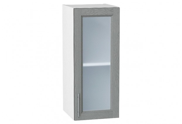 Шкаф верхний с 1-ой остекленной дверцей Сканди Grey Softwood / Белый 30 х 32 х 71,6 см