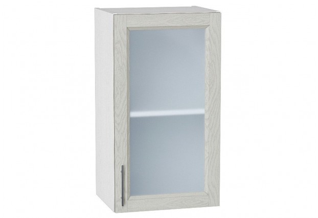 Шкаф верхний с 1-ой остекленной дверцей Сканди Cappuccino Softwood / Белый 40 х 32 х 71,6 см
