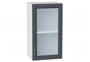 Шкаф верхний с 1-ой остекленной дверцей Сканди Graphite Softwood / Белый 40 х 32 х 71,6 см