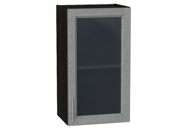 Шкаф верхний с 1-ой остекленной дверцей Сканди Grey Softwood / Graphite 40 х 32 х 71,6 см