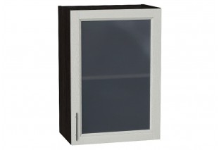 Шкаф верхний с 1-ой остекленной дверцей Сканди Cappuccino Softwood / Graphite 50 х 32 х 71,6 см