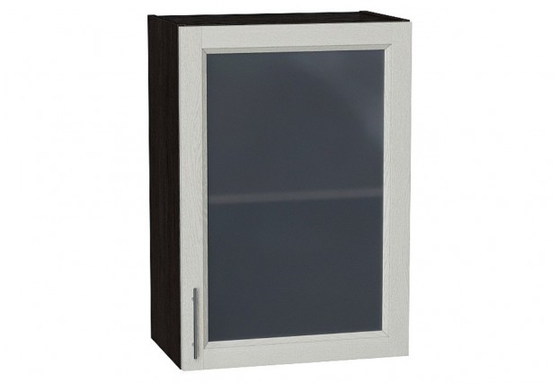 Шкаф верхний с 1-ой остекленной дверцей Сканди Cappuccino Softwood / Graphite 50 х 32 х 71,6 см