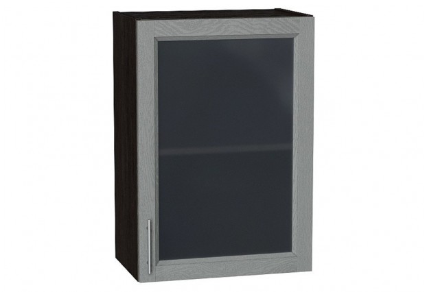 Шкаф верхний с 1-ой остекленной дверцей Сканди Grey Softwood / Graphite 50 х 32 х 71,6 см