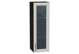 Шкаф верхний с 1-ой остекленной дверцей Сканди Cappuccino Softwood / Graphite 30 х 32 х 92 см