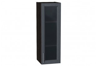 Шкаф верхний с 1-ой остекленной дверцей Сканди Graphite Softwood / Graphite 30 х 32 х 92 см