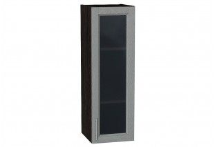 Шкаф верхний с 1-ой остекленной дверцей Сканди Grey Softwood / Graphite 30 х 32 х 92 см